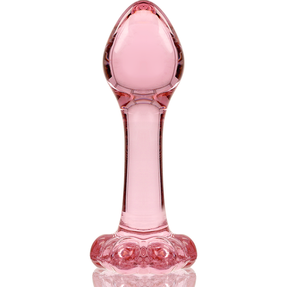 NEBULA SERIES BY IBIZA - MODEL 2 PINK GLASS PLUG 11 CM -OR- 3.5 CM