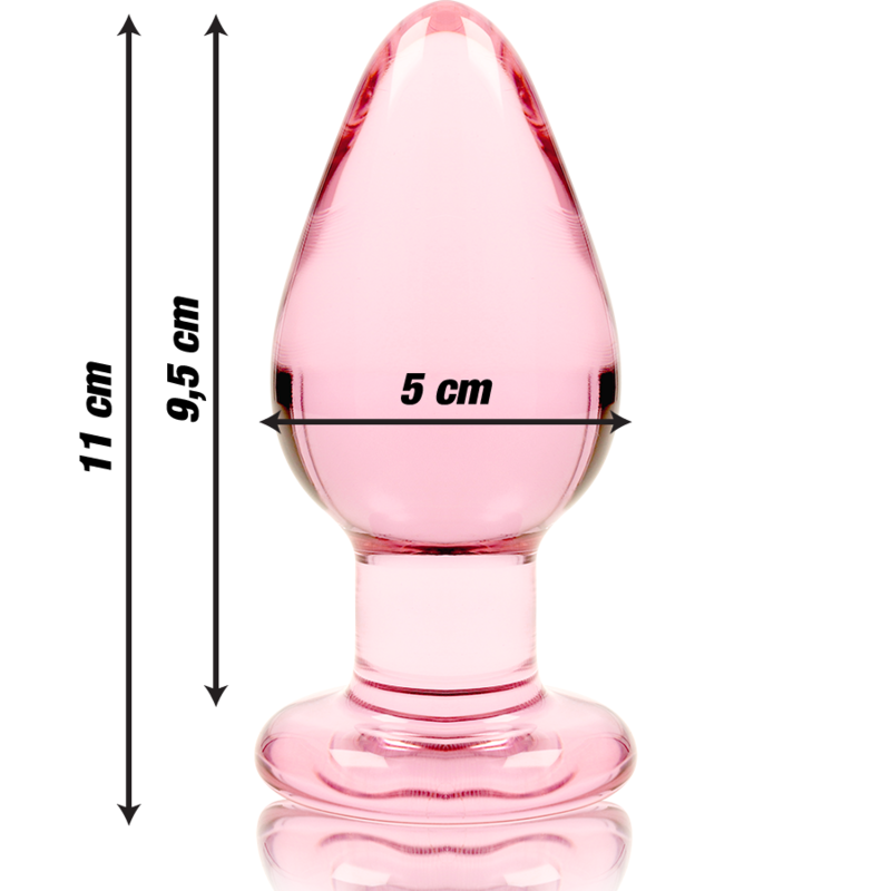 NEBULA SERIES BY IBIZA - MODELO 3 PLUG CRISTAL ROSA 11 CM -O- 5 CM