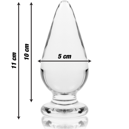 NEBULA SERIES BY IBIZA - MODELO 4 PLUG CRISTAL TRANSPARENTE 11 CM -O- 5 CM
