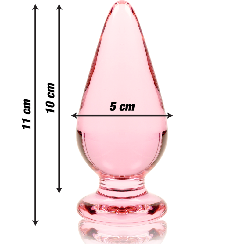 NEBULA SERIES BY IBIZA - MODEL 4 PINK CRYSTAL PLUG 11 CM -OR- 5 CM