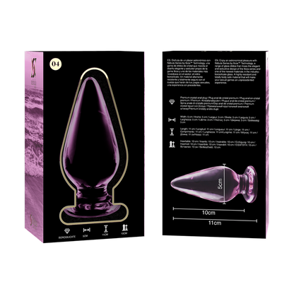 NEBULA SERIES BY IBIZA - MODELO 4 PLUG CRISTAL TRANSPARENTE 11 CM -O- 5 CM