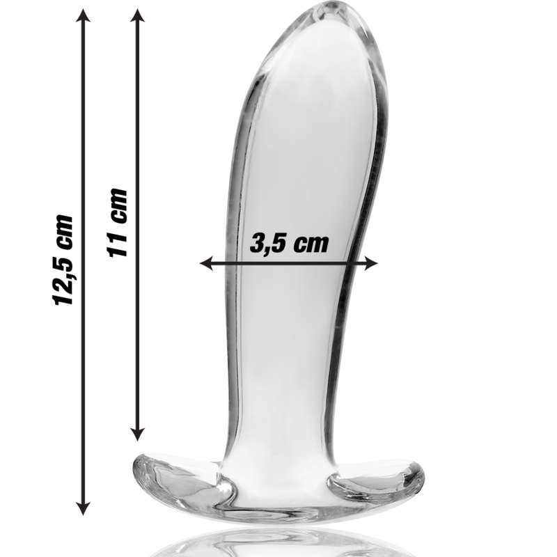 NEBULA SERIES BY IBIZA - MODEL 5 PLUG TRANSPARENT GLASS 12.5 CM -OR- 3.5 CM