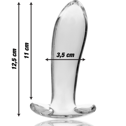 NEBULA SERIES BY IBIZA - MODEL 5 PLUG TRANSPARENT GLASS 12.5 CM -OR- 3.5 CM