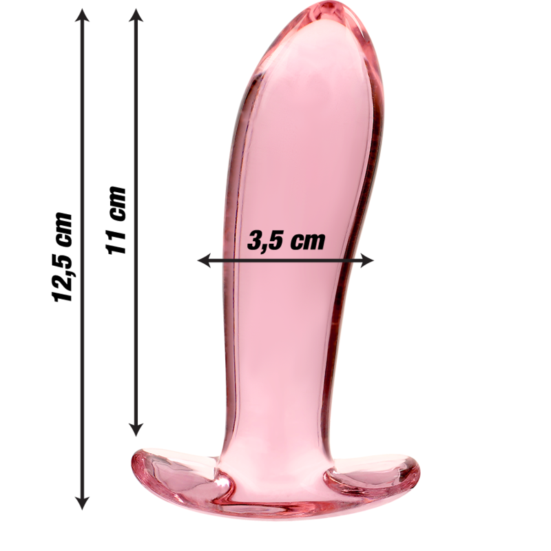NEBULA SERIES BY IBIZA - MODEL 5 PINK CRYSTAL PLUG 12.5 CM -OR- 3.5 CM