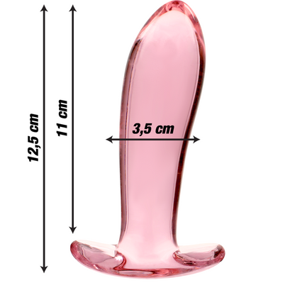 NEBULA SERIES BY IBIZA - MODEL 5 PINK CRYSTAL PLUG 12.5 CM -OR- 3.5 CM