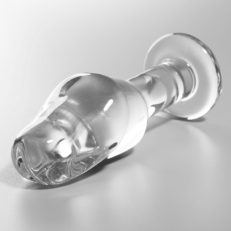 NEBULA SERIES BY IBIZA - MODEL 6 TRANSPARENT GLASS PLUG 12.5 CM -OR- 4 CM