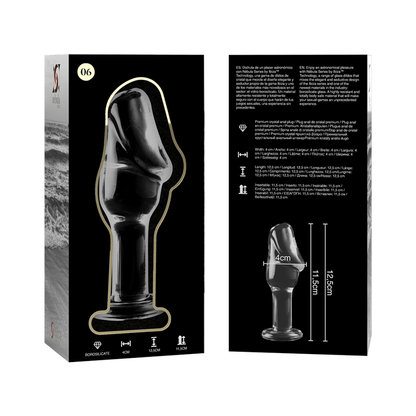 NEBULA SERIES BY IBIZA - MODELO 6 PLUG CRISTAL TRANSPARENTE 12.5 CM -O- 4 CM