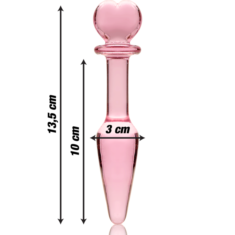 NEBULA SERIES BY IBIZA - MODEL 7 PINK GLASS PLUG 13.5 CM -O- 3 CM