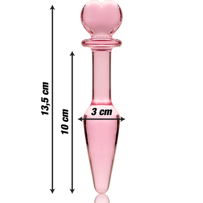 NEBULA SERIES BY IBIZA - MODEL 7 PINK GLASS PLUG 13.5 CM -O- 3 CM