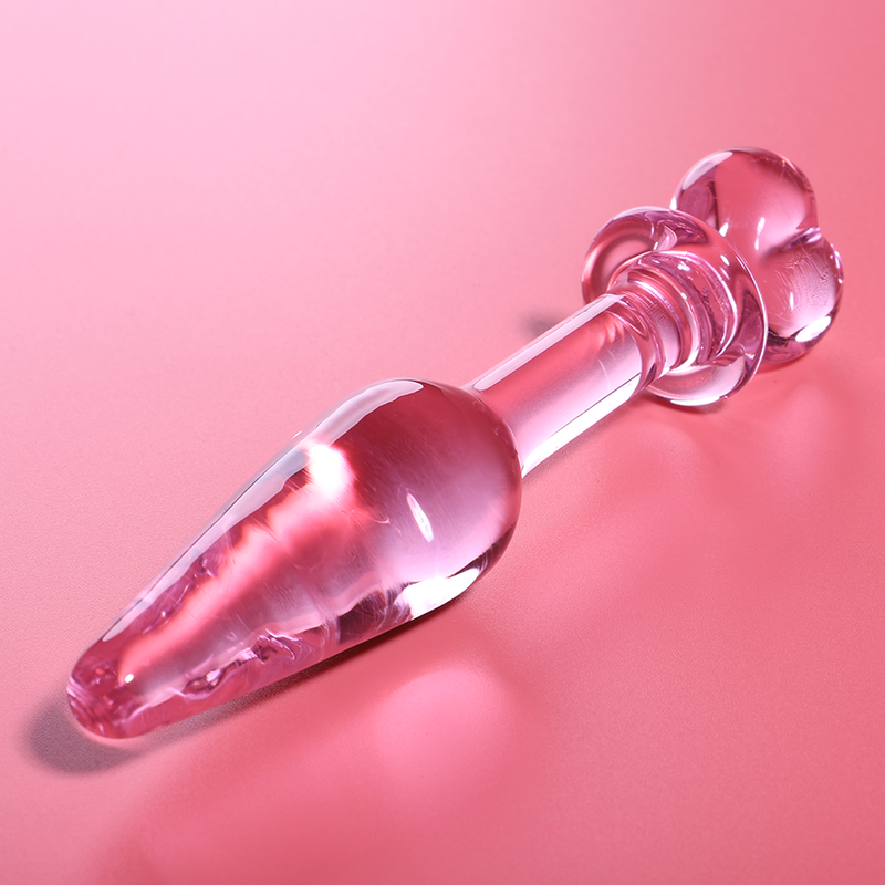 NEBULA SERIES BY IBIZA - MODEL 7 PINK GLASS PLUG 13.5 CM -O- 3 CM
