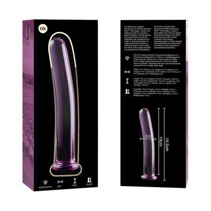 NEBULA SERIES BY IBIZA - MODEL 8 PINK CRYSTAL DILDO 14.5 CM -O- 2 CM