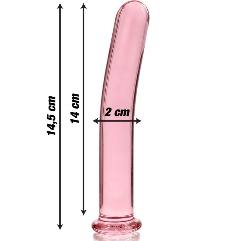 NEBULA SERIES BY IBIZA - MODELO 8 DILDO CRISTAL TRANSPARENTE 14.5 CM -O- 2 CM