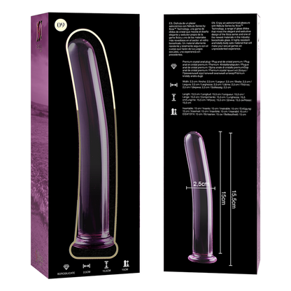 NEBULA SERIES BY IBIZA - MODEL 9 PINK CRYSTAL DILDO 15.5 CM -OR- 2.5 CM