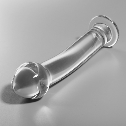 NEBULA SERIES BY IBIZA - MODEL 11 TRANSPARENT GLASS DILDO 16 CM -OR- 3 CM
