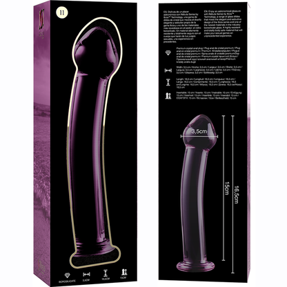 NEBULA SERIES BY IBIZA - MODELO 11 DILDO CRISTAL TRANSPARENTE 16 CM -O- 3 CM