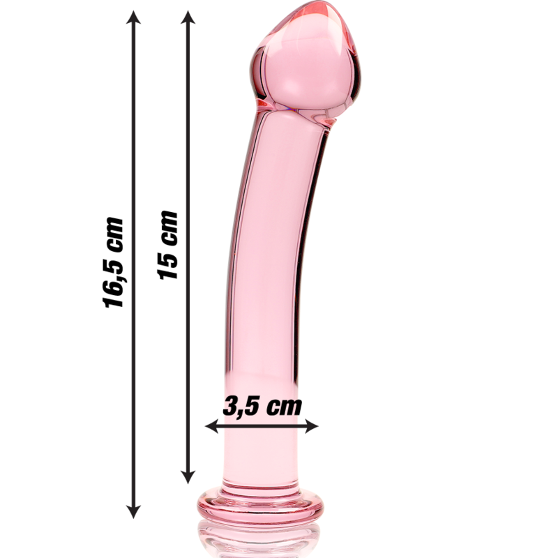 NEBULA SERIES BY IBIZA - MODEL 11 PINK CRYSTAL DILDO 16 CM -OR- 3 CM