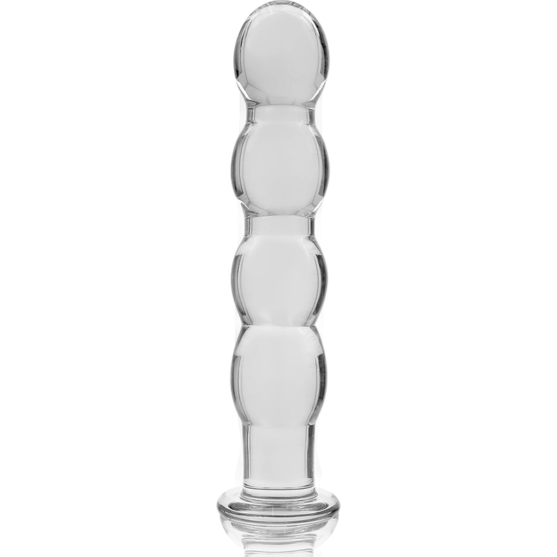 NEBULA SERIES BY IBIZA - MODEL 10 TRANSPARENT GLASS DILDO 16.5 CM -OR- 3.5 CM