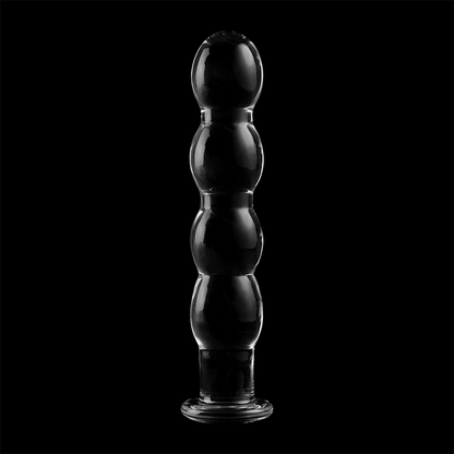 NEBULA SERIES BY IBIZA - MODEL 10 TRANSPARENT GLASS DILDO 16.5 CM -OR- 3.5 CM