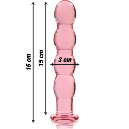 NEBULA SERIES BY IBIZA - MODELO 10 DILDO CRISTAL ROSA 16.5 CM -O- 3.5 CM