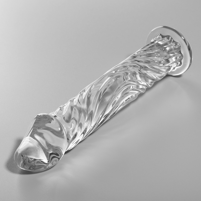 NEBULA SERIES BY IBIZA - MODEL 12 TRANSPARENT GLASS DILDO 17 CM -OR- 3.5 CM