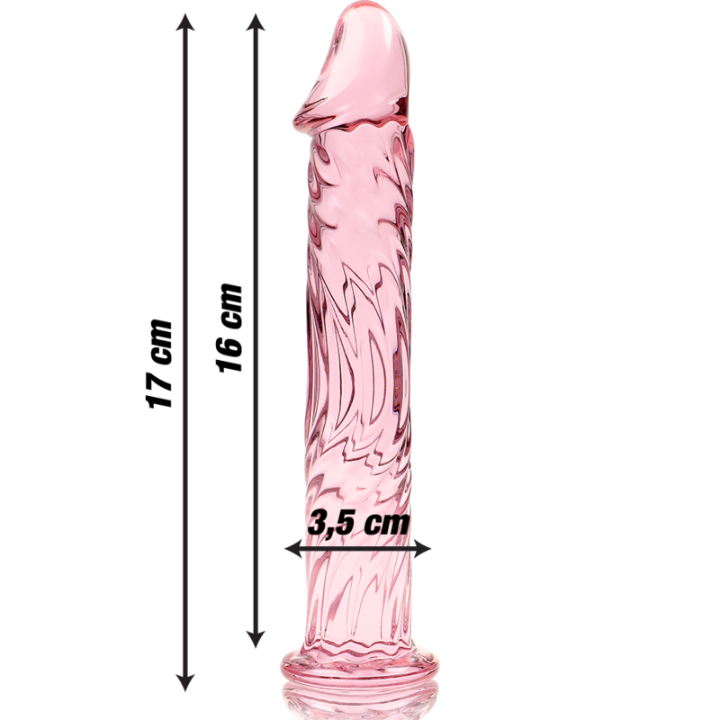 NEBULA SERIES BY IBIZA - MODEL 12 PINK CRYSTAL DILDO 17 CM -OR- 3.5 CM
