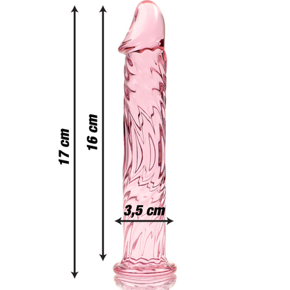 NEBULA SERIES BY IBIZA - MODEL 12 PINK CRYSTAL DILDO 17 CM -OR- 3.5 CM
