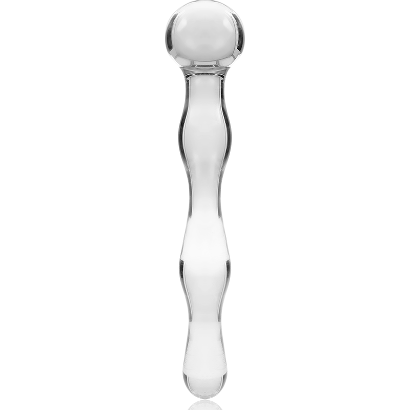 NEBULA SERIES BY IBIZA - MODEL 13 TRANSPARENT GLASS DILDO 18 CM -OR- 3.5 CM