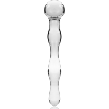 NEBULA SERIES BY IBIZA - MODEL 13 TRANSPARENT GLASS DILDO 18 CM -OR- 3.5 CM