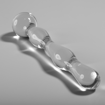 NEBULA SERIES BY IBIZA - MODEL 13 TRANSPARENT GLASS DILDO 18 CM -OR- 3.5 CM