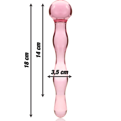 NEBULA SERIES BY IBIZA - MODEL 13 PINK CRYSTAL DILDO 18 CM -OR- 3.5 CM