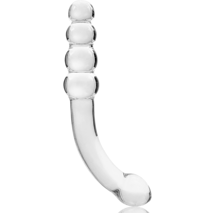 NEBULA SERIES BY IBIZA - MODEL 14 TRANSPARENT GLASS DILDO 18.5 CM -OR- 3 CM