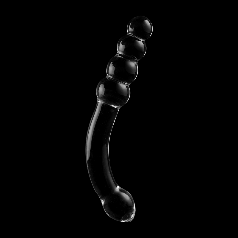 NEBULA SERIES BY IBIZA - MODEL 14 TRANSPARENT GLASS DILDO 18.5 CM -OR- 3 CM