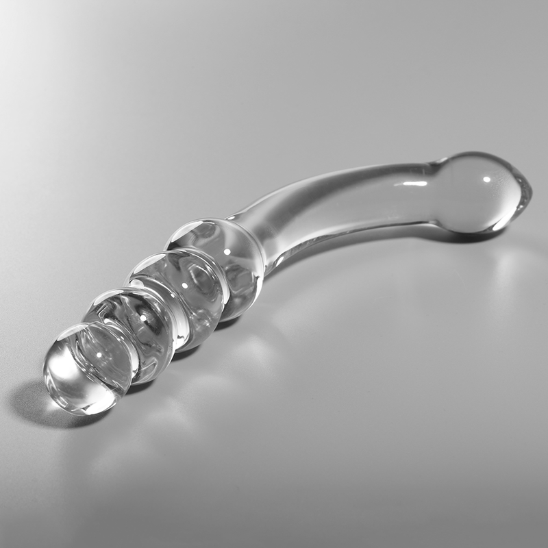 NEBULA SERIES BY IBIZA - MODEL 14 TRANSPARENT GLASS DILDO 18.5 CM -OR- 3 CM