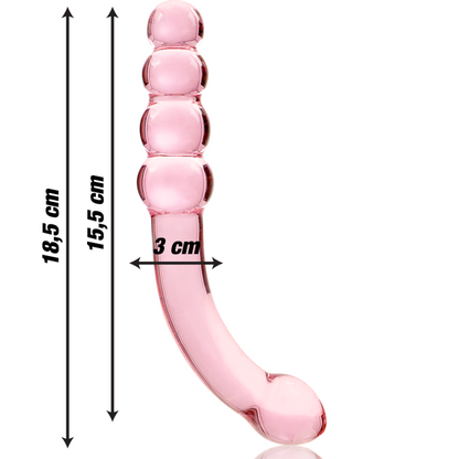 NEBULA SERIES BY IBIZA - MODEL 14 PINK CRYSTAL DILDO 18.5 CM -OR- 3 CM