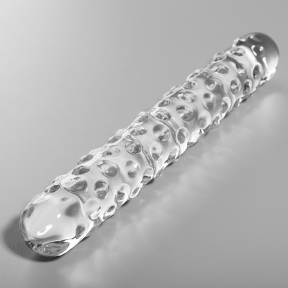 NEBULA SERIES BY IBIZA - MODEL 15 TRANSPARENT GLASS DILDO 18.5 CM -OR- 3 CM
