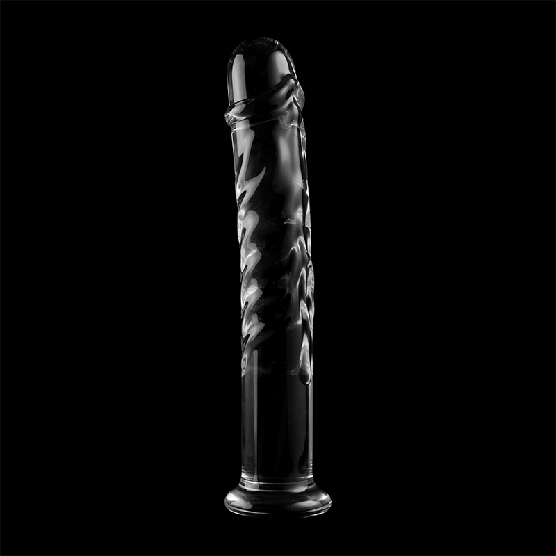 NEBULA SERIES BY IBIZA - MODEL 16 TRANSPARENT GLASS DILDO 18.5 CM -OR- 3 CM