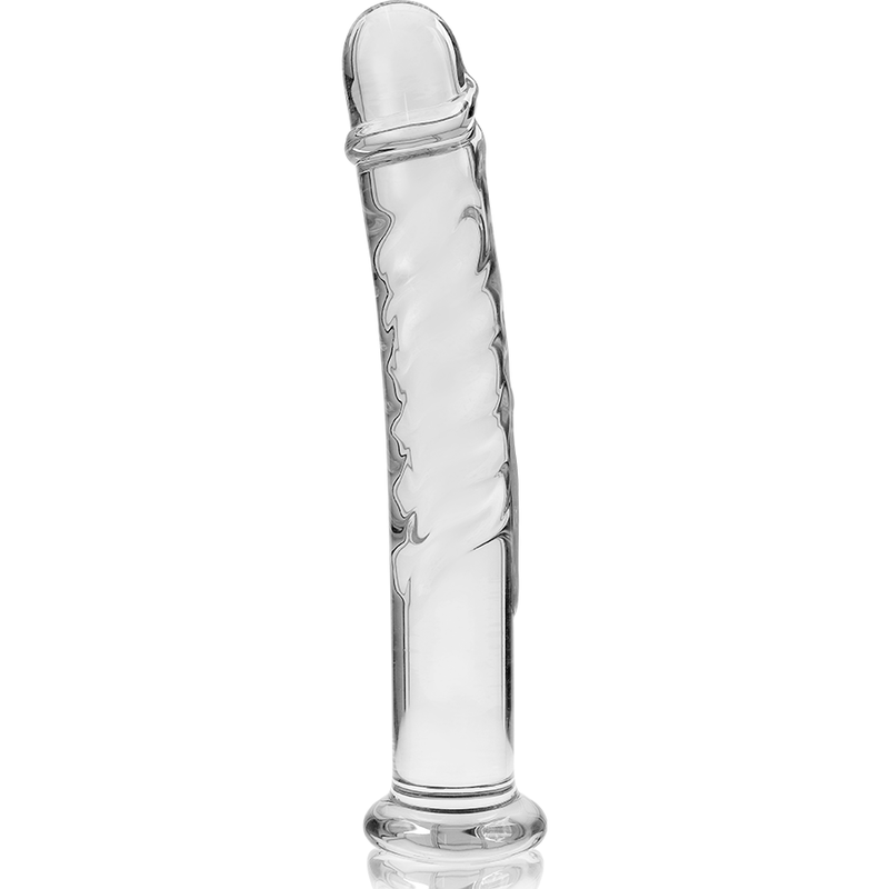 NEBULA SERIES BY IBIZA - MODEL 16 TRANSPARENT GLASS DILDO 18.5 CM -OR- 3 CM
