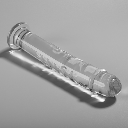 NEBULA SERIES BY IBIZA - MODEL 16 TRANSPARENT GLASS DILDO 18.5 CM -OR- 3 CM