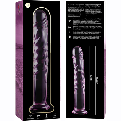NEBULA SERIES BY IBIZA - MODELO 16 DILDO CRISTAL TRANSPARENTE 18.5 CM -O- 3 CM