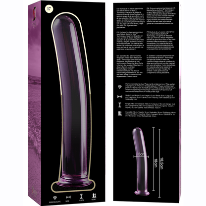 NEBULA SERIES BY IBIZA - MODELO 17 DILDO CRISTAL TRANSPARENTE 18.5 CM -O- 3 CM