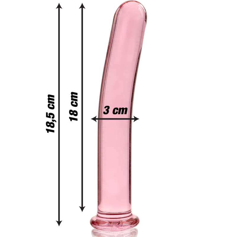 NEBULA SERIES BY IBIZA - MODELO 17 DILDO CRISTAL TRANSPARENTE 18.5 CM -O- 3 CM