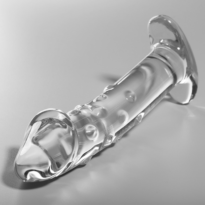 NEBULA SERIES BY IBIZA - MODEL 19 TRANSPARENT GLASS DILDO 18.5 CM -OR- 4 CM