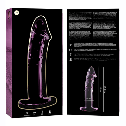 NEBULA SERIES BY IBIZA - MODEL 19 PINK CRYSTAL DILDO 18.5 CM -OR- 4 CM