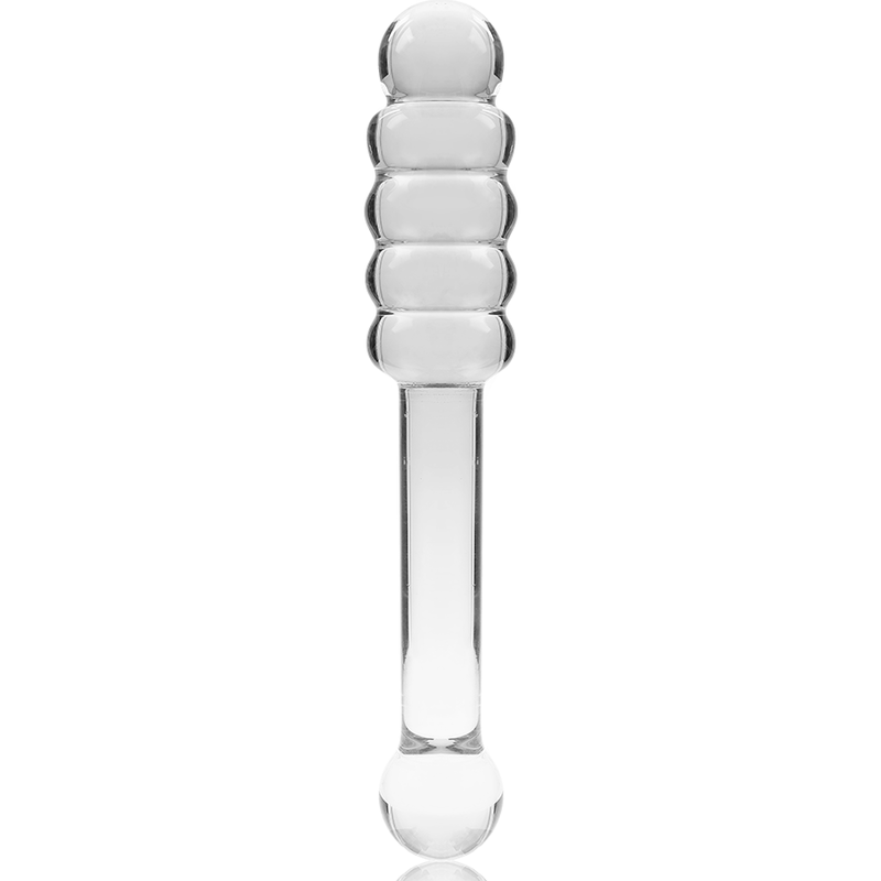 NEBULA SERIES BY IBIZA - MODEL 20 TRANSPARENT GLASS DILDO 20.5 CM -OR- 3 CM