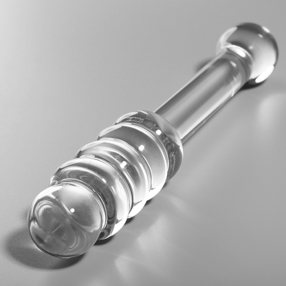 NEBULA SERIES BY IBIZA - MODEL 20 TRANSPARENT GLASS DILDO 20.5 CM -OR- 3 CM