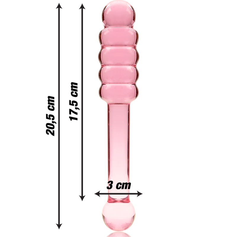 NEBULA SERIES BY IBIZA - MODEL 20 PINK CRYSTAL DILDO 20.5 CM -O- 3 CM