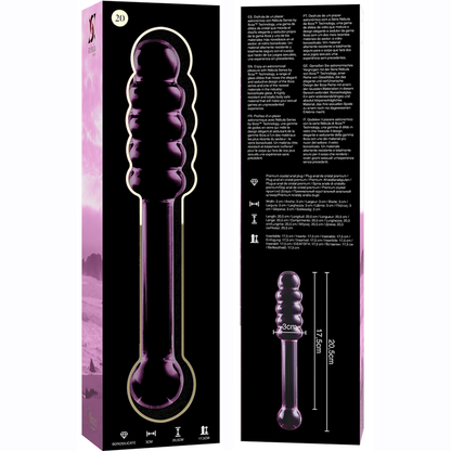 NEBULA SERIES BY IBIZA - MODELO 20 DILDO CRISTAL ROSA 20.5 CM -O- 3 CM