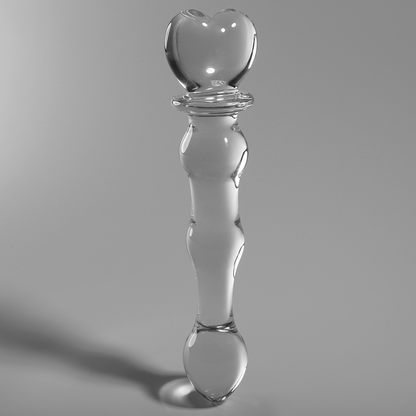 NEBULA SERIES BY IBIZA - MODEL 21 TRANSPARENT GLASS DILDO 20.5 CM -OR- 3.5 CM