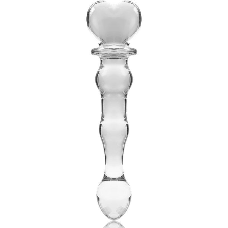 NEBULA SERIES BY IBIZA - MODEL 21 TRANSPARENT GLASS DILDO 20.5 CM -OR- 3.5 CM