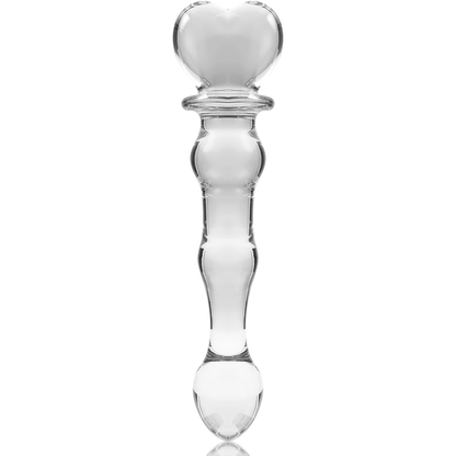 NEBULA SERIES BY IBIZA - MODEL 21 TRANSPARENT GLASS DILDO 20.5 CM -OR- 3.5 CM